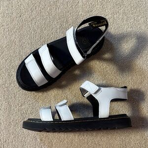 Dr Martens Klaire Y white strap sandals
